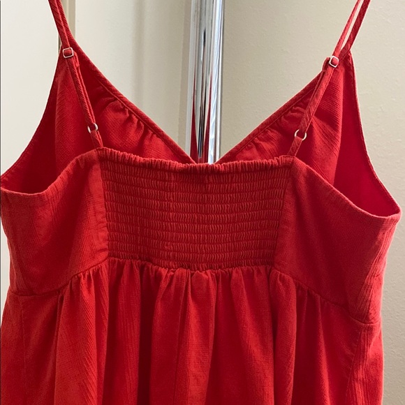 GAP Summer Coral Midi Dress w/ Pockets, Medium - Picture 4 of 11